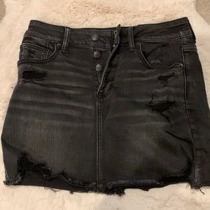 American eagle black jean skirt